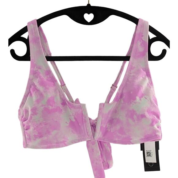 Pink Tie Dye Bikini Top by California Waves Junior's - Picture 2 of 10